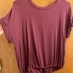 Maroon top with tie